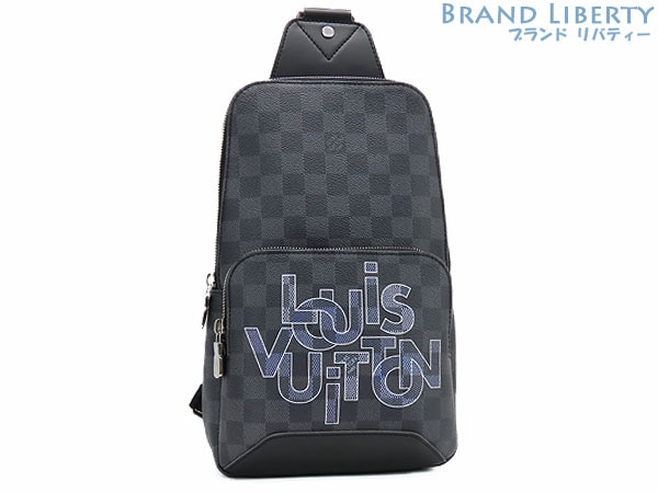 激レア超美品ルイヴィトンダミエグラフィットLVロゴアヴェニュースリングバッグボディバッグショルダーバッグN40274