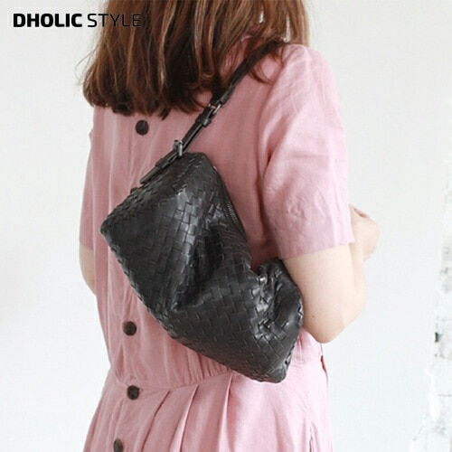 [メガ割りSALE]編み込みレザーボックスバッグ・p427504