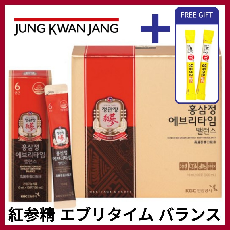 [韓国正規品] 紅参精 エブリタイムバランス (10ml*30)/ 紅参精 エブリタイムソフト (10ml*30) / 6年根人参紅参/摂取しやすいスティック液状タイプポーチ/韓国ベストセラー