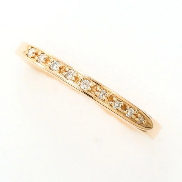 4℃ K10PG リング 9.5号 ダイヤ ジュエリー 中古