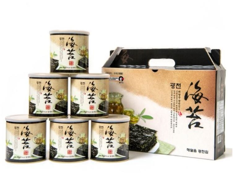 韓国海苔　廣川 在来 缶海苔 210g 35g x 6ea 1セット