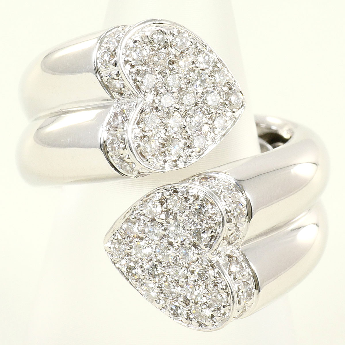 ポンテヴェキオ K18 18金 WG ホワイトゴールド リング・指輪 8号 ダイヤモンド 1.03ct 総重量約16.9g 中古