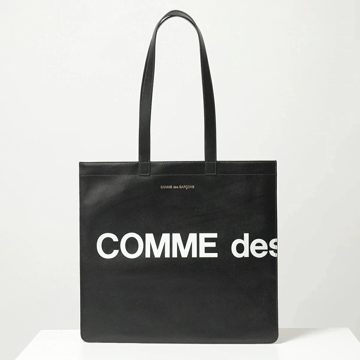 COMME des GARCONS コムデギャルソン トートバッグ HUGE LOGO SA9001HL メンズ レディース レザー フラット ロゴ BLACK