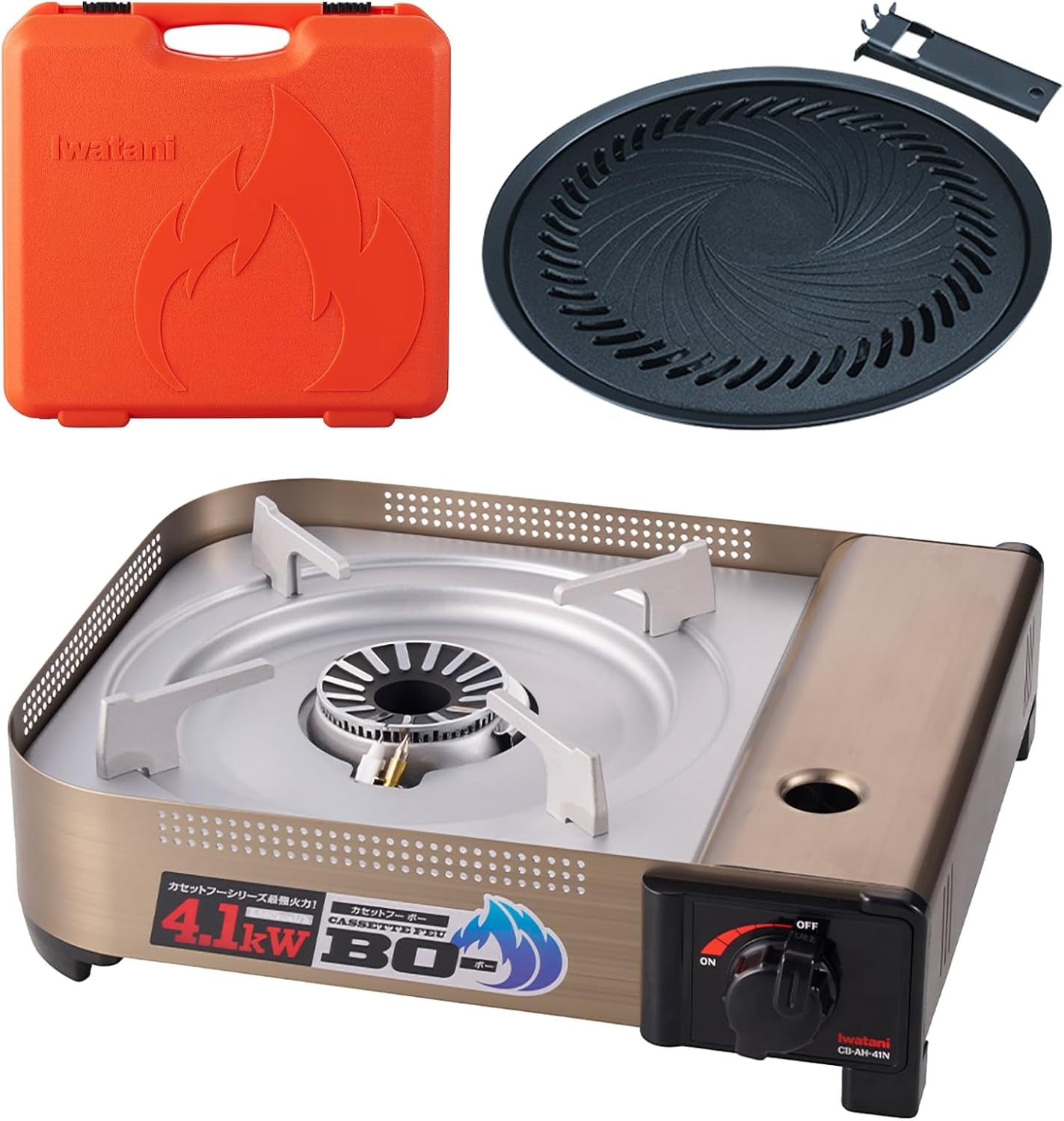 【セット買い】イワタニ Iwatani 岩谷 カセットフー BO- CB-AH-41N + 焼肉プレート (L) CB-A-YPL セット