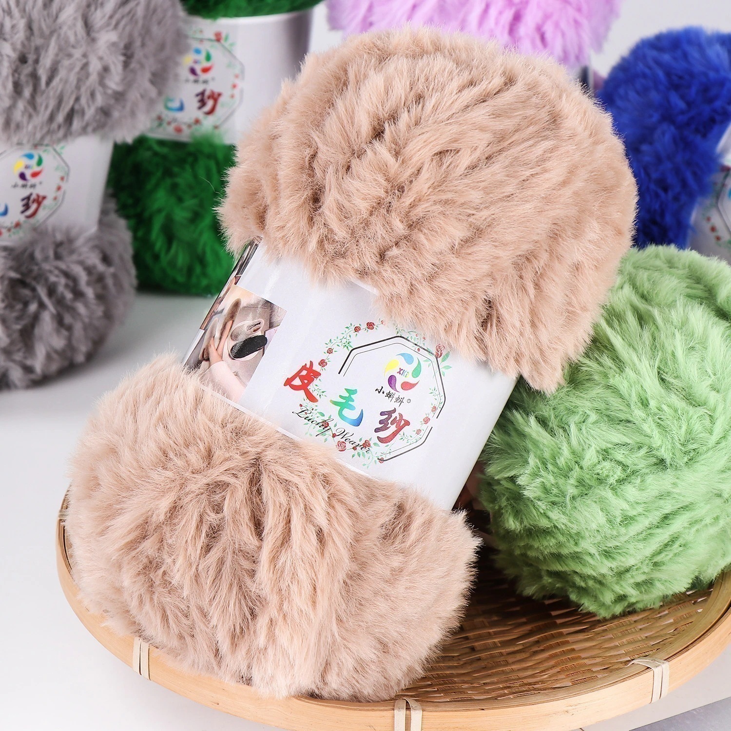大人気！ 毛糸 全50色 1玉100g ふわふわ もこもこ 绵糸 メーカー卸売り ニット たわし糸 DIY INS 春夏秋冬 絞り染 カラフル 毛布 ハンドメイド プレゼント 手作り チャンキーニッ