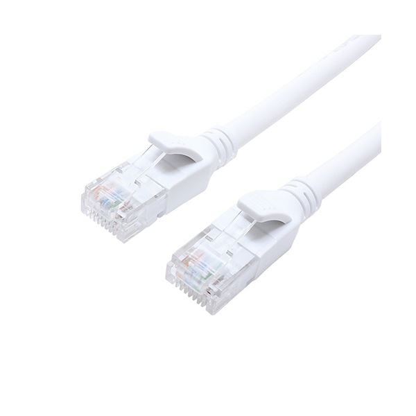 （まとめ） ナカバヤシ ミヨシCAT.6A LANケーブル スタンダード ホワイト 0.5m C6A-5WH 1本 (×10セット)