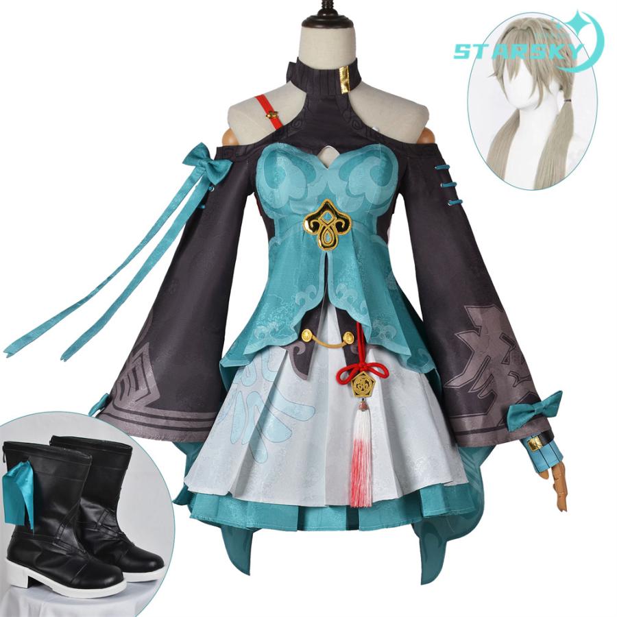 工場直販 急速出荷 崩壊スターレイル　青雀　せいじゃく　風　コスプレ衣装　コスチューム　服　コスプレウィッグ追加可能 　ハロウィン