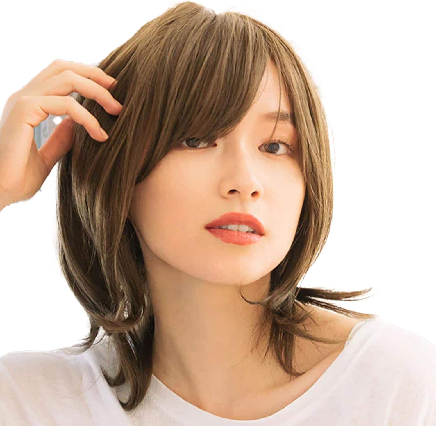 医療用 フルウィッグ 天使のソフトウルフ 100％ハンドメイド 自然 通気性 自然なつむじ I型つむじ 装着簡単 耐熱性 金属不使用 シャンプー可能