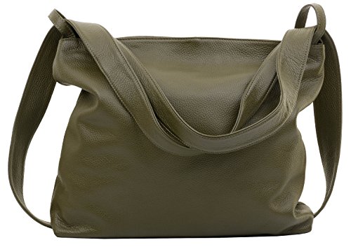 Primo Sacchi Ladies Italian Green Leather Shoulder Bag Handbag Backpack Purse 並行輸入品
