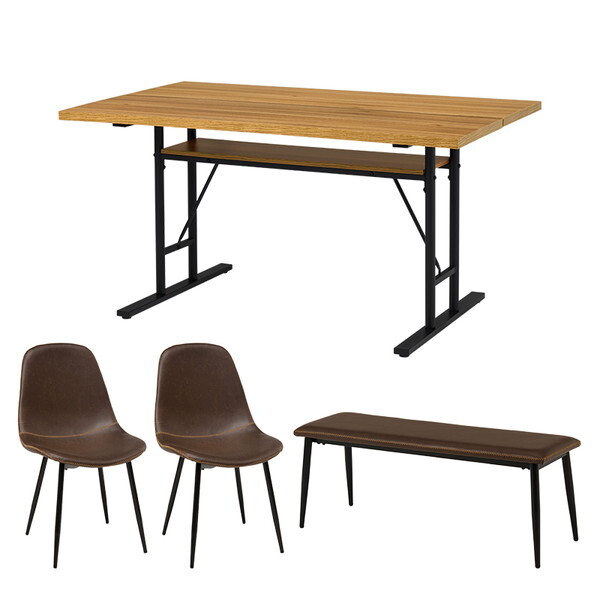 LT-4770NA-44DBR-4S ダイニング4点セット メーカー直送