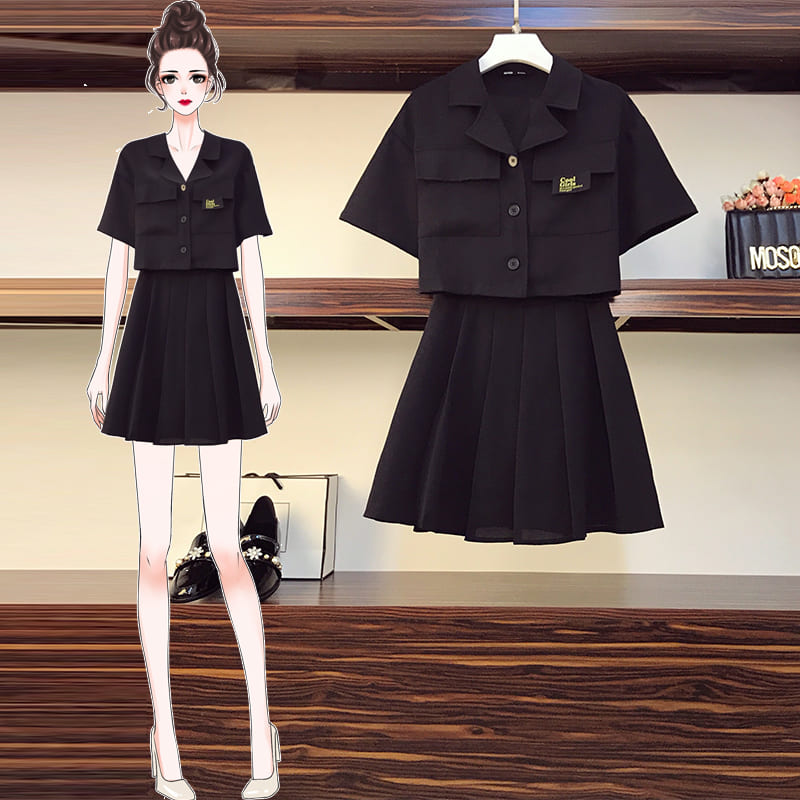 高校生 中学生 ファッション 半そで 夏 セットアップ トップス シャツ おしゃれ かわいい 韓国 10代 20代 6052 大きいサイズ