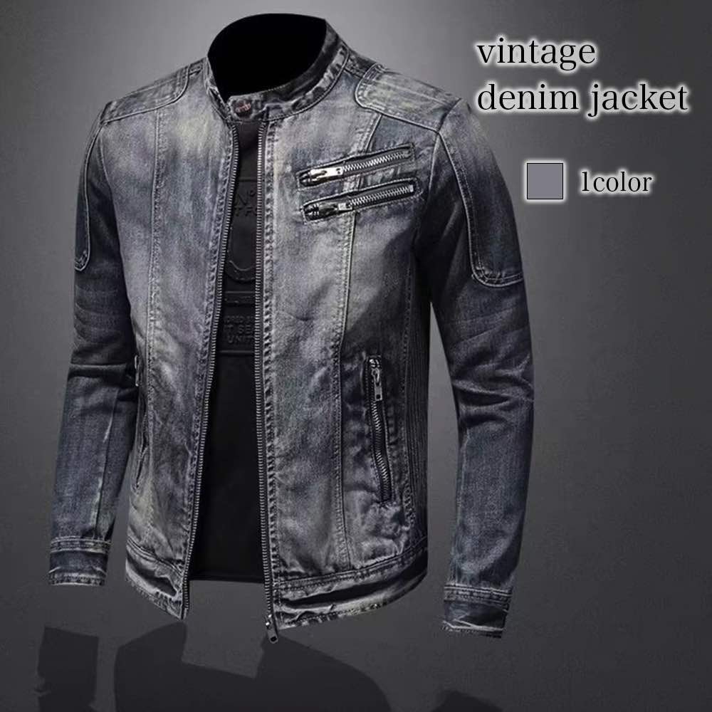 デニムジャケット メンズ ヴィンテージ風デニムジャケット コート ブルゾン 50代 春 ダメージ 着こなし ブランド セール Gジャン おしゃれ アウター 黒 大人 アメカジ ボア ジャケット 40代