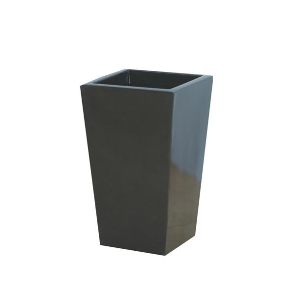 大和プラスチック ファイバーグラスシリーズ スクエアポット L型 メタリックグレー L-35型