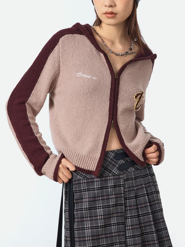 アメリカンジャガードニットカーディガンジャケット自家製春秋通勤長袖アウタートップス