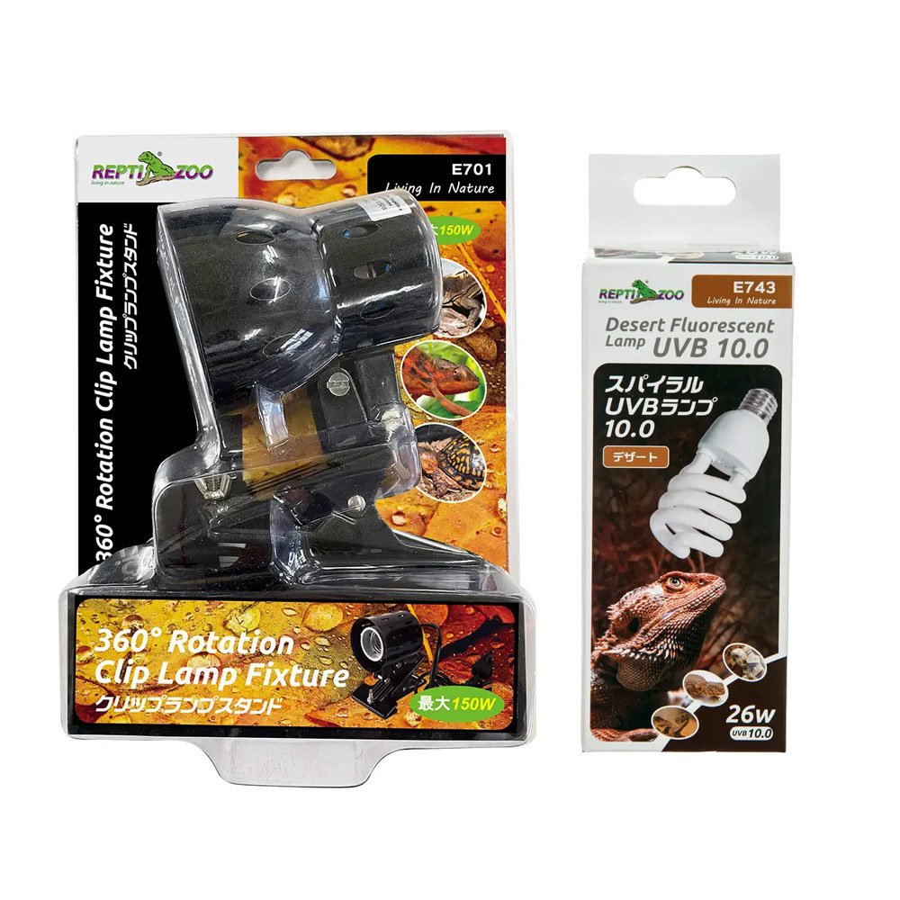三晃商会　ＲＥＰＴＩＺＯＯ　クリップランプスタンド　Ｅ２６＆スパイラルＵＶＢランプ　１０.０　デザート　２６Ｗ　ＣＲＣ17―41―10―10―00