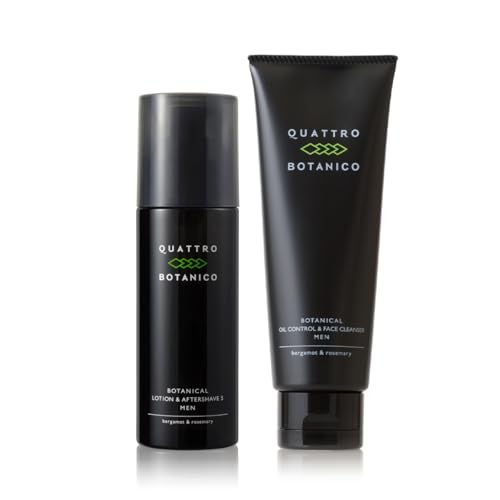 クワトロボタニコ （ メンズ 化粧水 ＆ 洗顔 ） ボタニカル ローション S & フェイスクレンザー セット 男性化粧品 皮脂 テカリ保湿