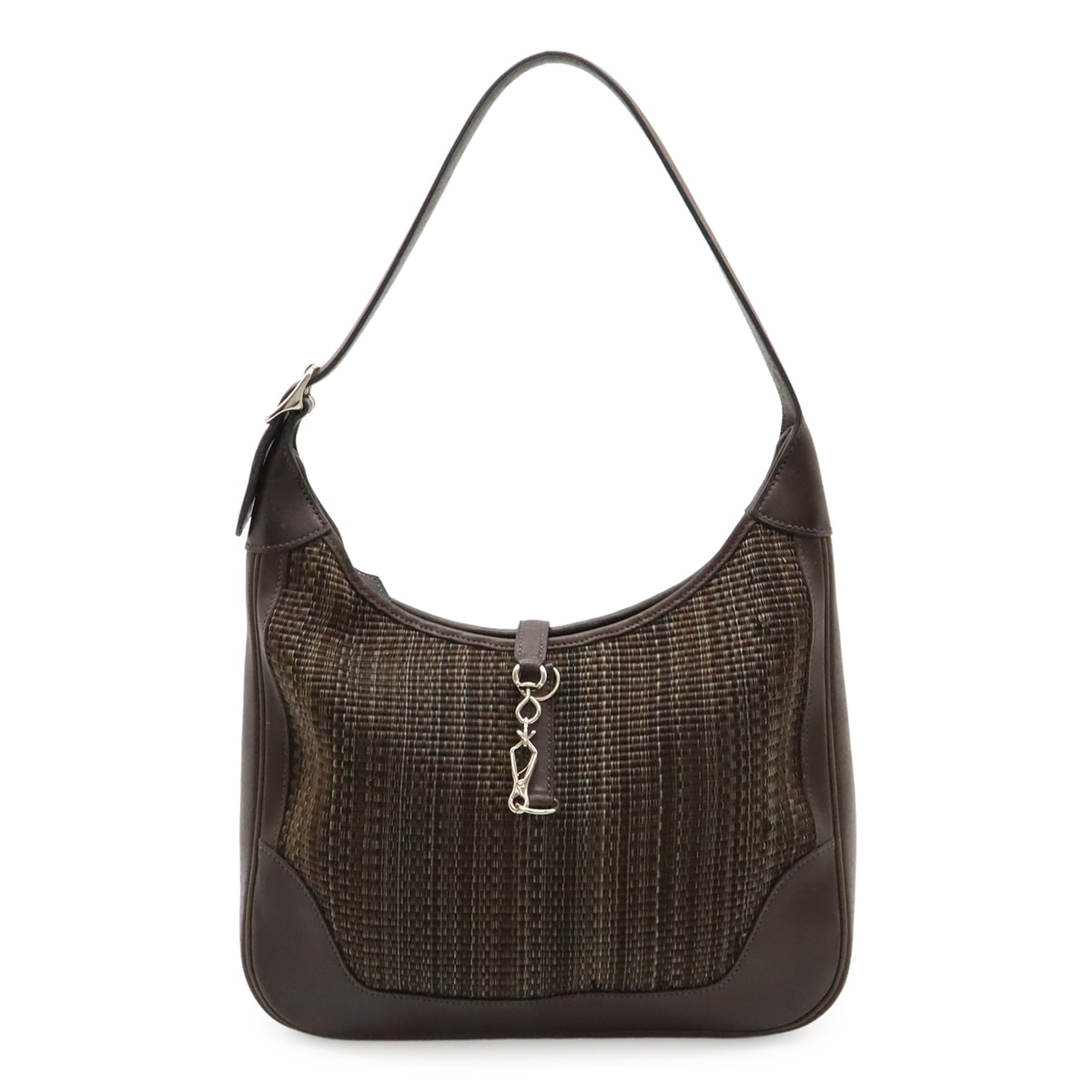 トリム31 ショルダーバッグ ワンショルダー セミショルダー バレニア クリノラン ブラウン 茶 シルバー金具 H刻