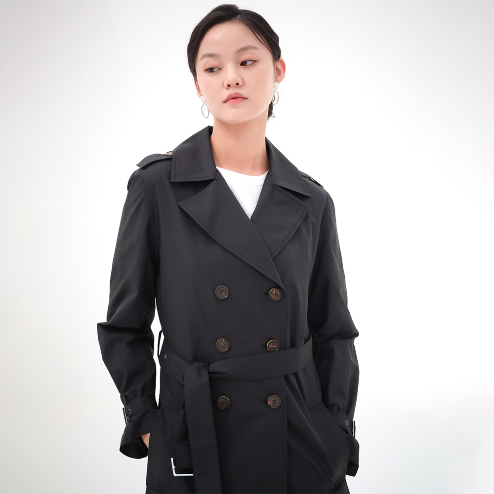 ACUD ライト トレンチ コート _ブラック