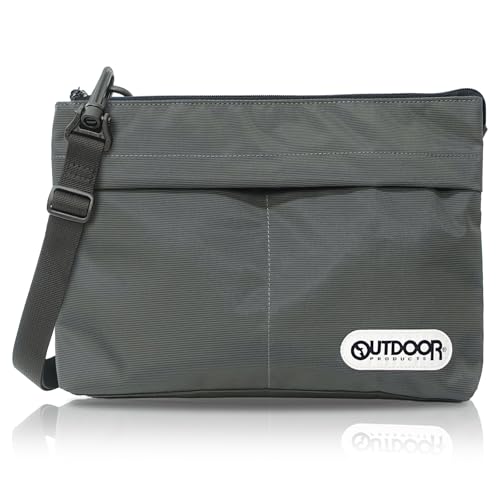 [アウトドアプロダクツ] サコッシュ ソリッドスクエア B5収納 オーガナイザー付 2WAY グレー