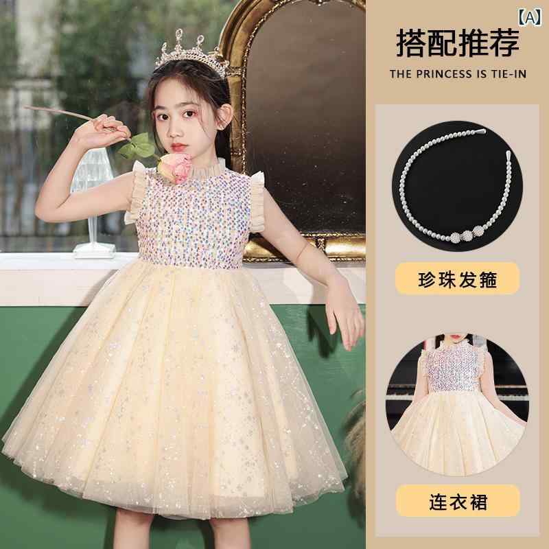 フラワーガール ドレス キッズ ジュニア ファッション 女の子 子供服 ガール 豪華感 かわいい プリンセス イベント 結婚式 パーティー 衣装 発表会 誕生会