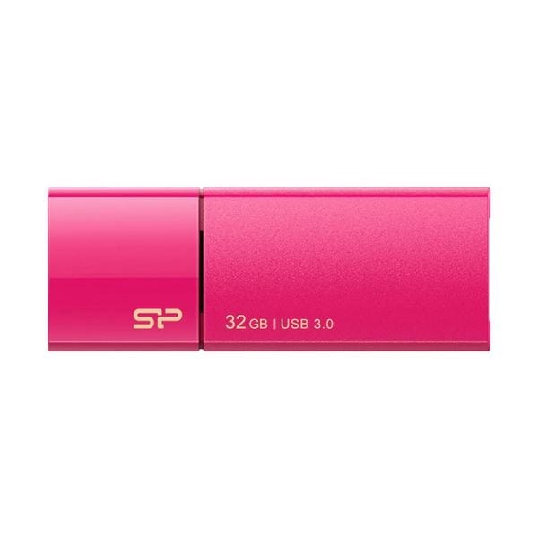 （まとめ）シリコンパワー USB3.0スライド式フラッシュメモリ 32GB ピンク SP032GBUF3B05V1H 1個2セット