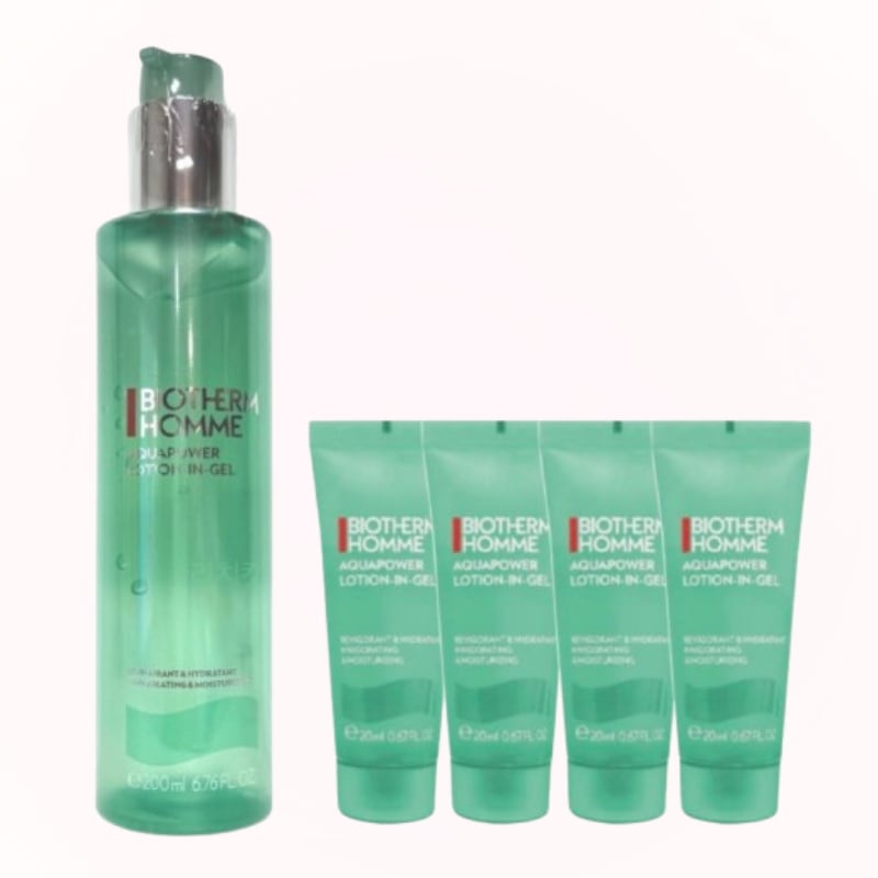 【デパート正規品】ビオテルム オム アクアパワー オールインワン フレッシュローションインジェル 200ml＋オールインワンローション20ml×4本 プレゼント付きメンズスキンケア 保湿ジェル