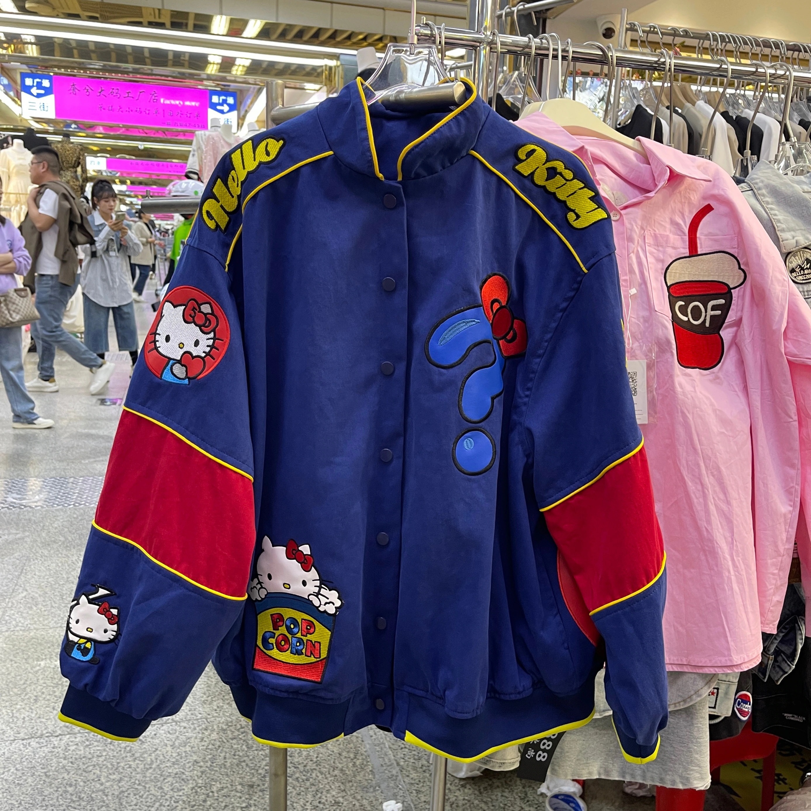 ヨーロッパ商品2025春装新型重工刺繍アニメ野球服コートアメリカヒップホップ潮牌パイロットジャケット