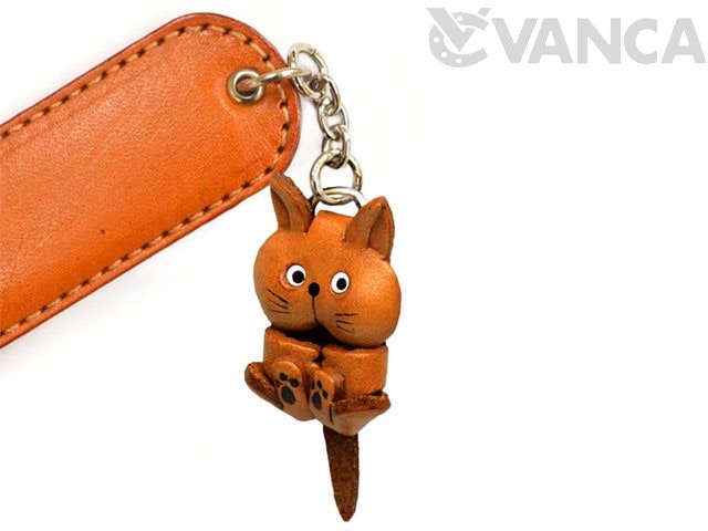 無地ねこぶらぶら ペーパーナイフ レザー/本革 VANCA/バンカクラフト