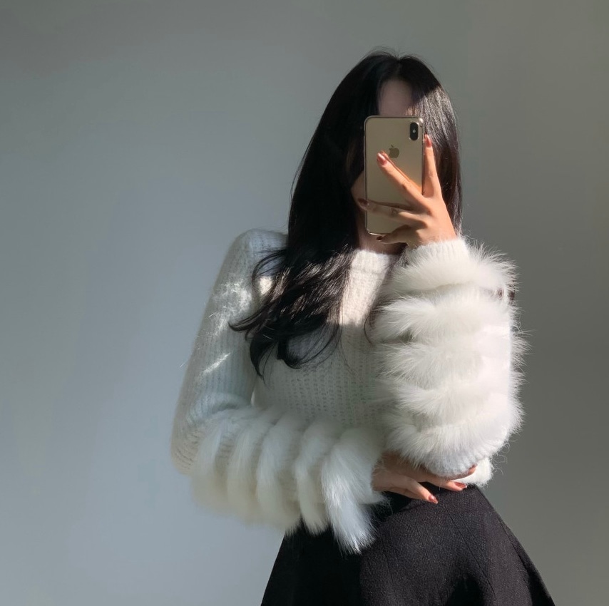 ラブリーフォックスファー ニット