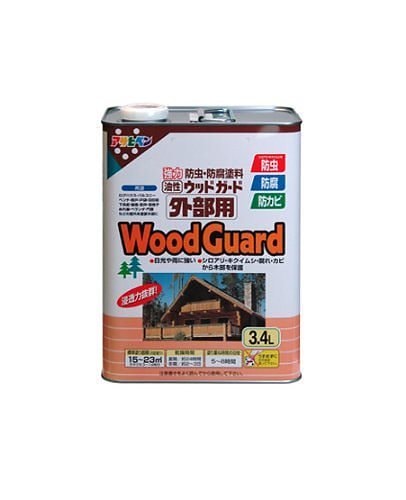 （まとめ買い）油性ウッドガード 外部用 3.4L パイン 15 [x3缶セット]