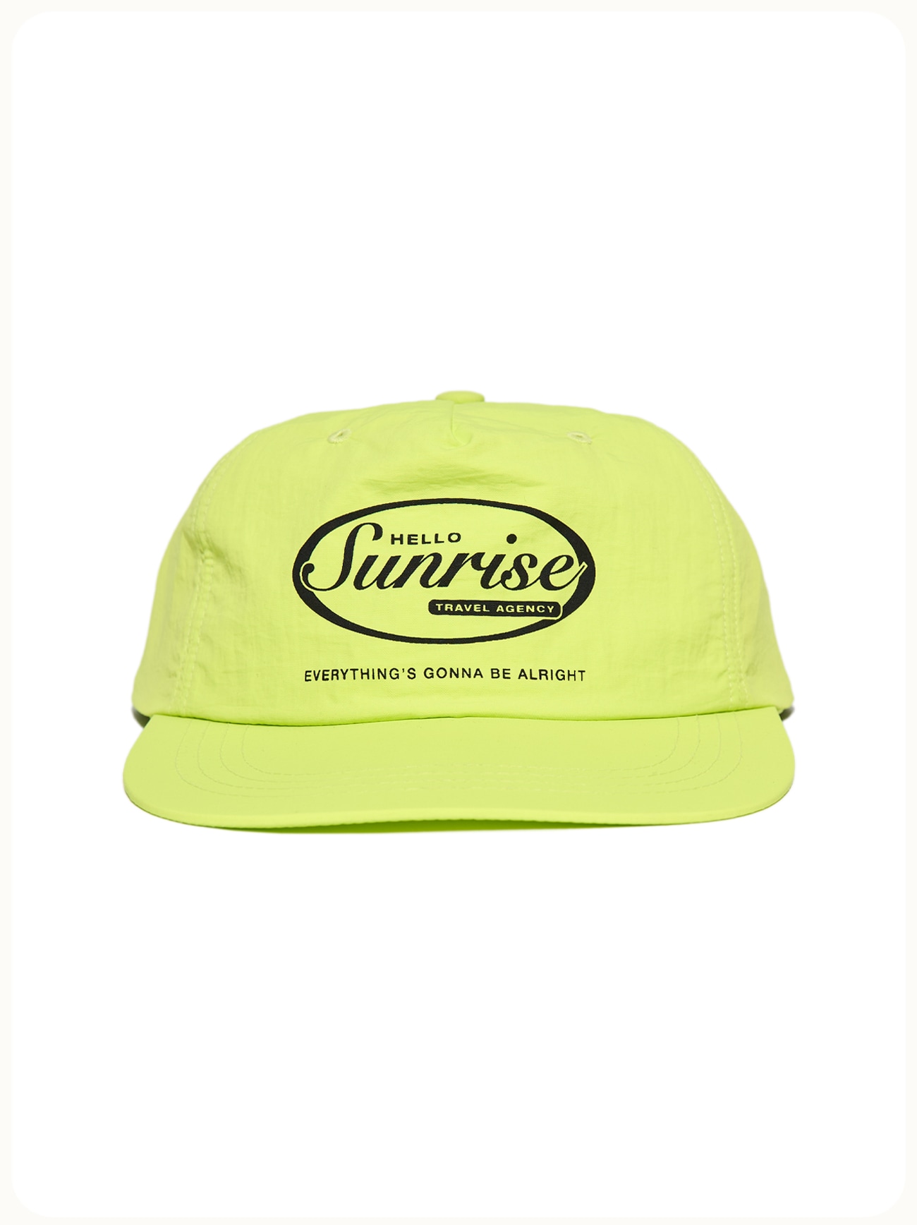 HELLO SUNRISE OVAL Logo 5Panel Cap Lemon Yellow