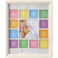 他サイト： 12ヶ月ベビーフォトフレーム 天然木 245x294 LB18-130-WHの商品画像