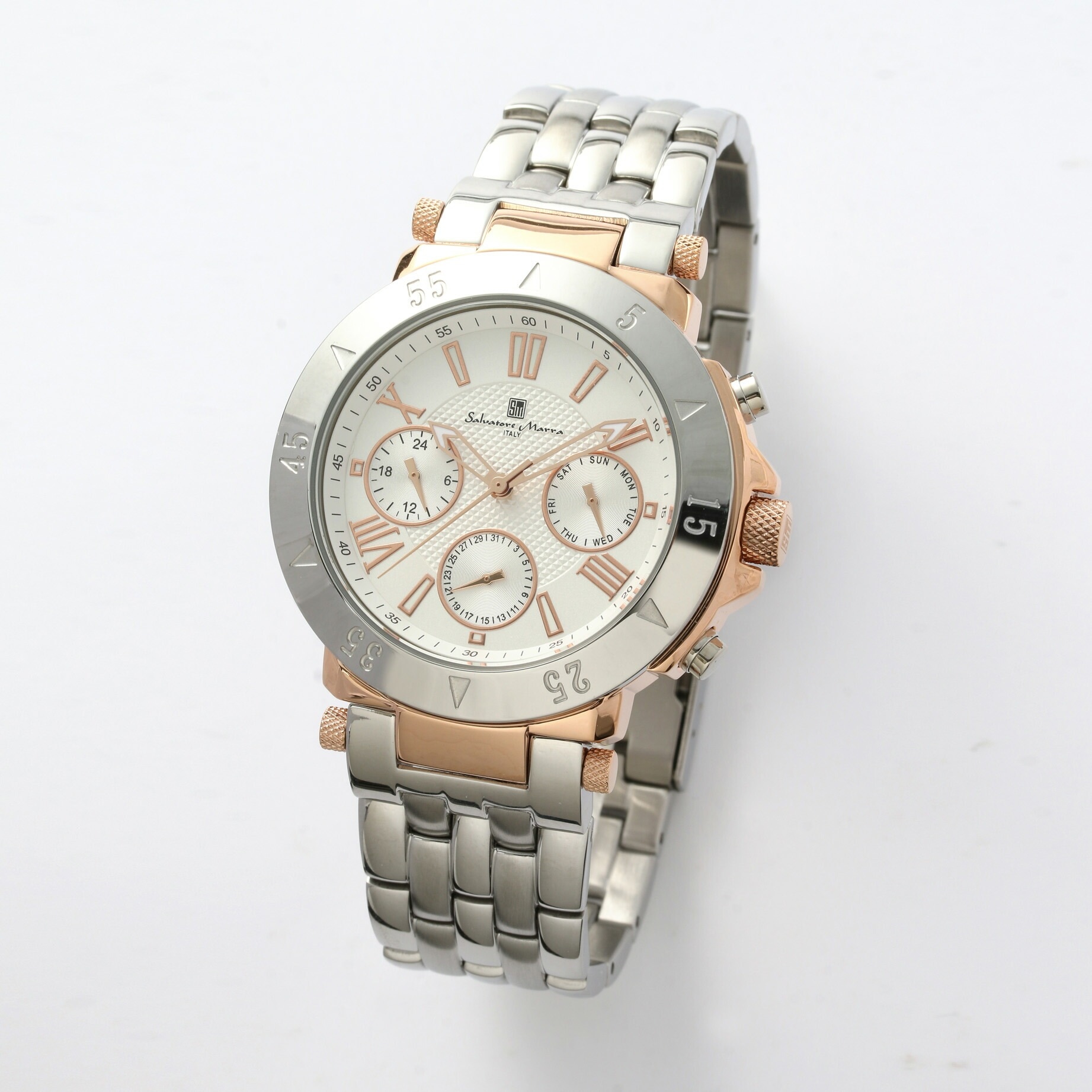 Salvatore Marra サルバトーレマーラ腕時計　マルチカレンダー　SM22108-PGWH