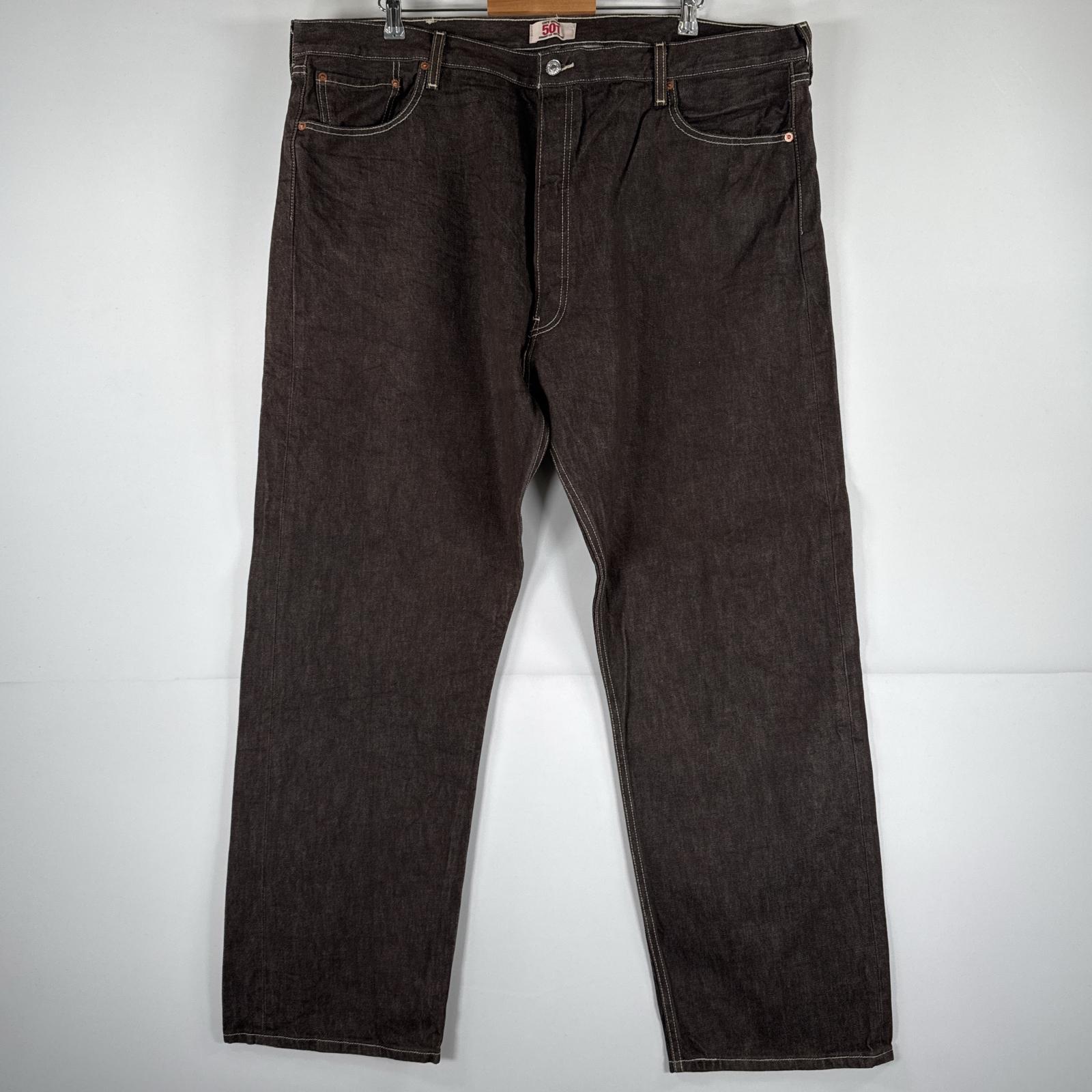 古着 デニムパンツ 501 ジーパン ストレート 大きいサイズ ボタンフライ カラーパンツ ビッグ w46 L34 ブラウン メンズ
