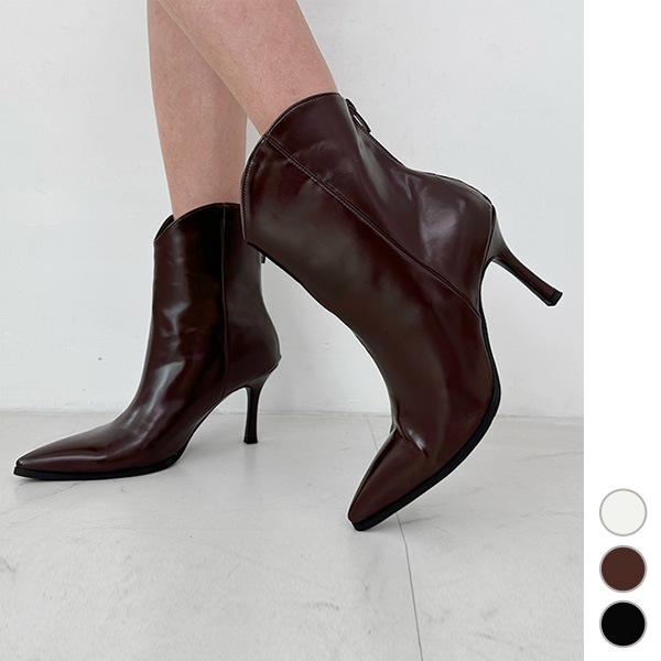 ヒール 8.5cm ブーツ レディース シューズ 靴 ショートブーツ アンクルブーツ ポインテッドトゥ ウェスタンブーツ カジュアル おしゃれ 秋 冬 韓国 to27868