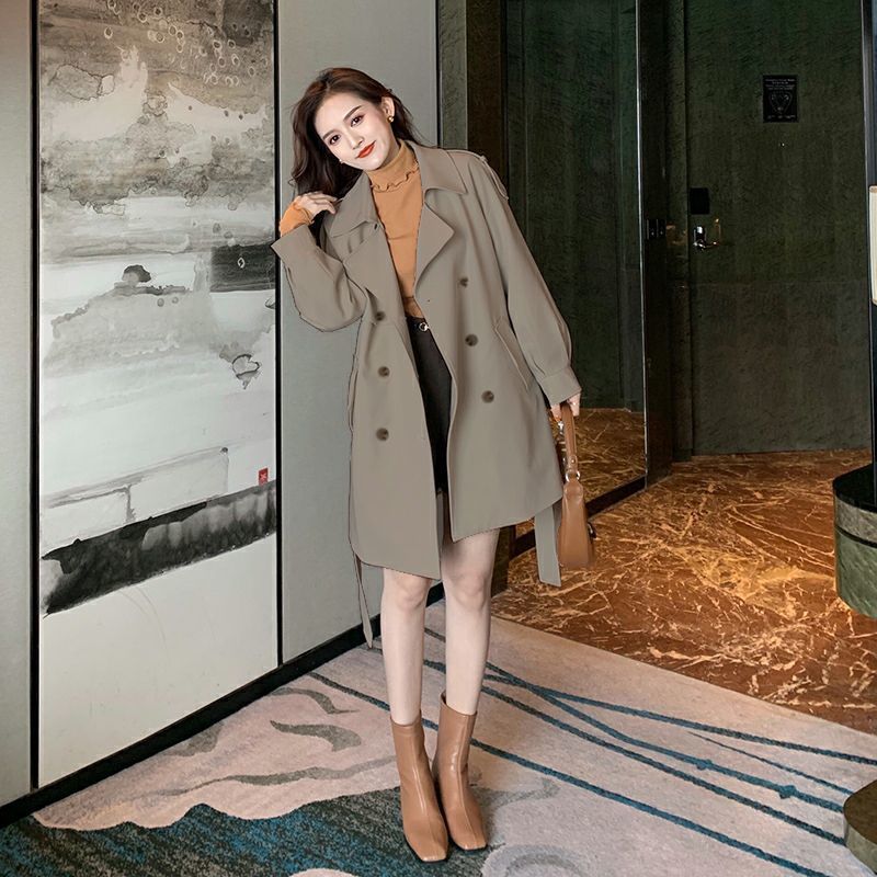 ファッショントレンチコート レディーススリムチェスターコート通勤トレンチコート