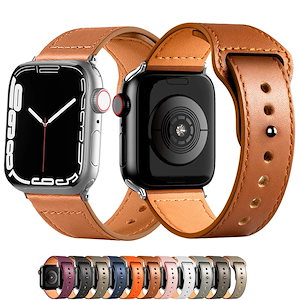 Apple Watch用レザーストラップ,iwatchシリーズ9,8,7,6,5,3,se,ウルトラ2,44mm, 40mm, 49mm 45mm, 41mm, 38mm, 42mm