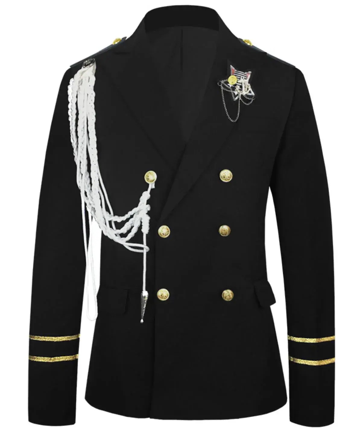 本日 ステージ 衣装 メンズ スーツ ジャケット ブレザー パイロット 飛行士 キャプテン ユニフォーム 舞台衣装 コスプレスーツ ボタン ワッペン付き 結婚式 コント コンサート 演出服 5,741円