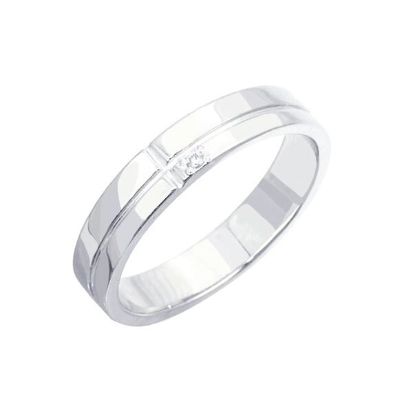 ダイヤモンド リング レディース １ピース ライン シルバー 925 刻印