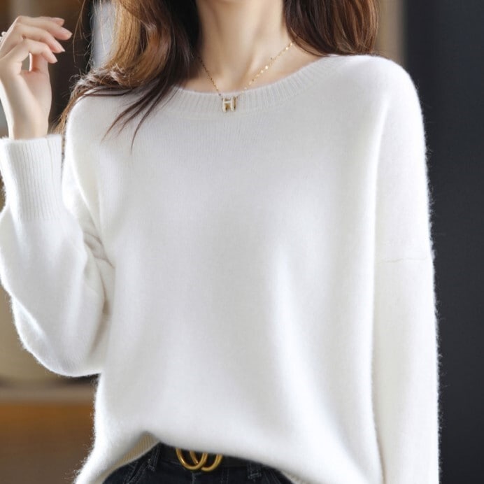 トップス レディース ニット セーター プルオーバー S M L XL 2XL 韓国 ラウンドネック 長袖 かわいい 大人可愛い きれいめ シンプル カジュアル おしゃれ お洒落 こなれ感 キュート 5,880円