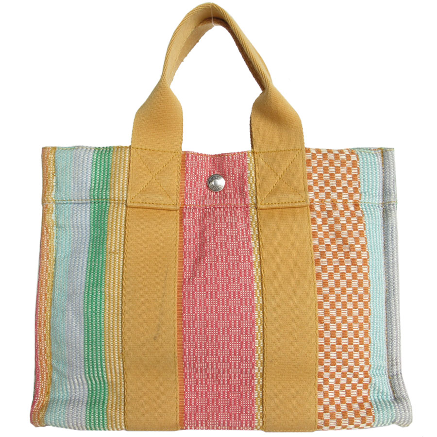 エルメス HERMES ハンドバッグ トートバッグ フールトゥ コットン/リネン マルチカラー シルバー レディース s0113f 33,020円