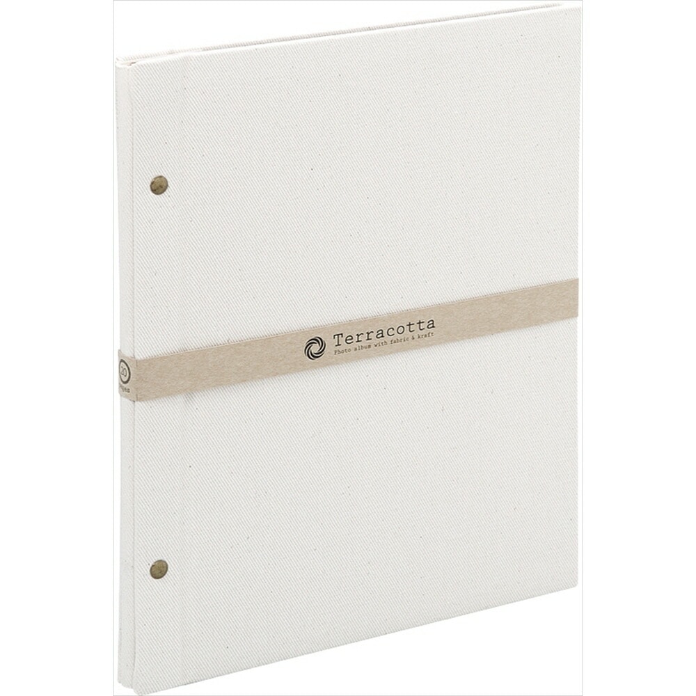（まとめ買い）テラコッタ 外ビス式アルバム A4 プラコート台紙（クラフト） ホワイト TER-A4F-160-W [x3]