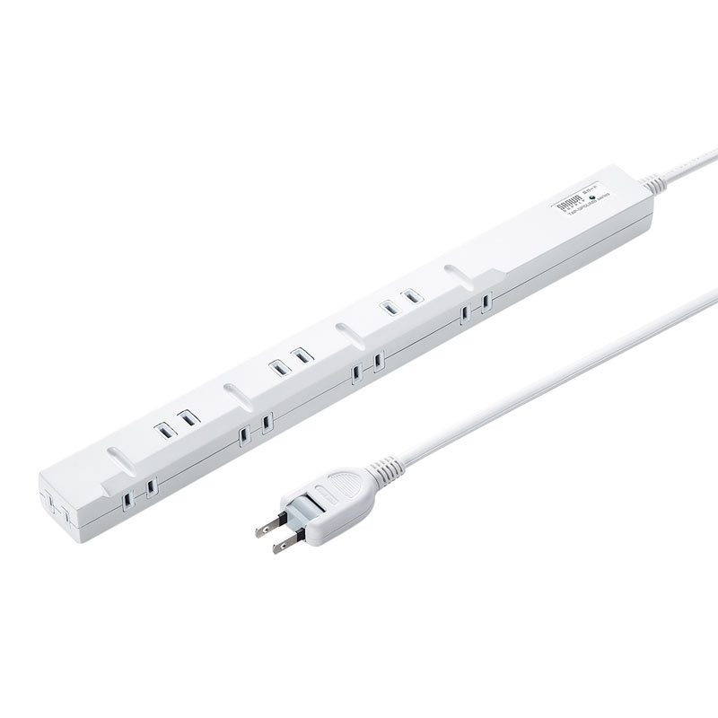 （まとめ買い）スリム雷ガードタップ 2P 8個口 1m TAP-SPSLIM8-1 [x3]