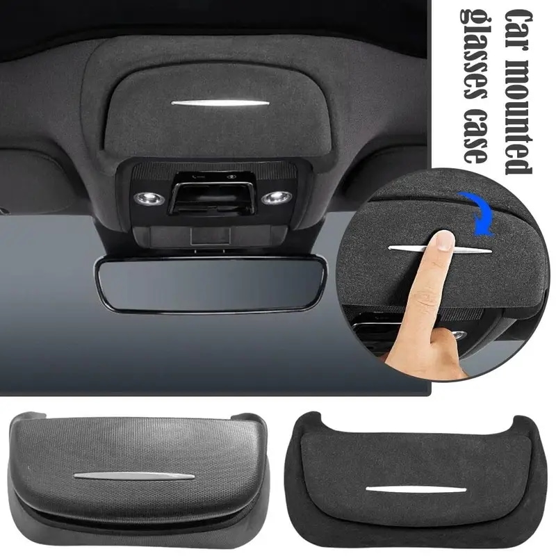 Bydシールカーグラスケースインテリアサングラス高品質のスエードストレージボックスabsアクセサリーシーリングf9u7