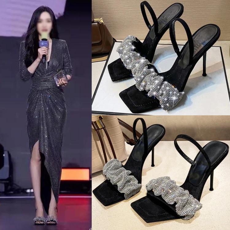 【超お得1つ買うと10個もらえる】メガ割ハイヒールサンダル スタイルアップ！ヒールパンプス サンダル レディース 春夏新作スリッパ ファインヒール ハイヒールサンダル