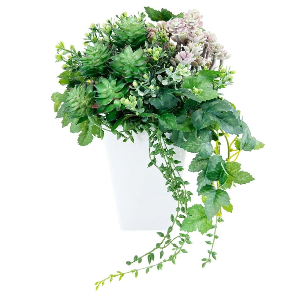 アーティフィシャルフラワー グリーンアレンジ プロント 陶器鉢 SC/CT触媒