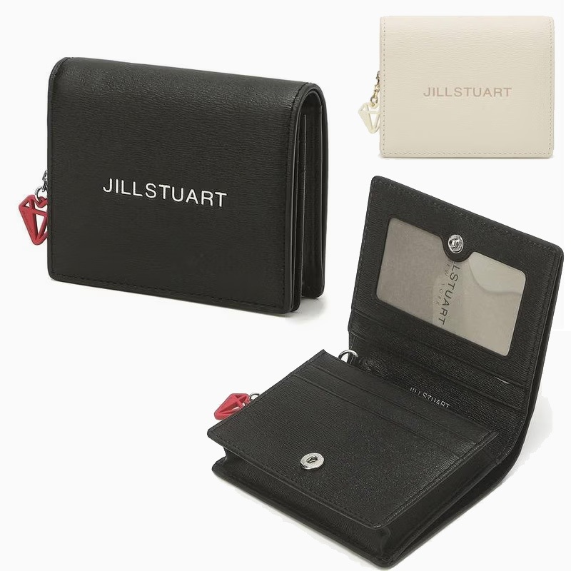 [ジェラート]ブラックレザープチ2段半財布 BLACK/ BEIGE