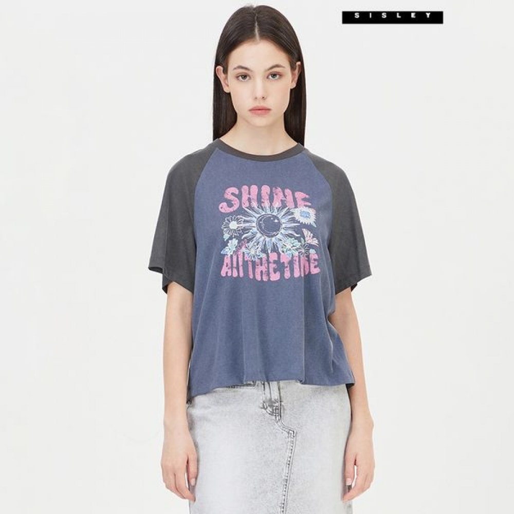 [シスレー] シスレーピグメントプリントラグランTシャツSATSC9531 8,581円