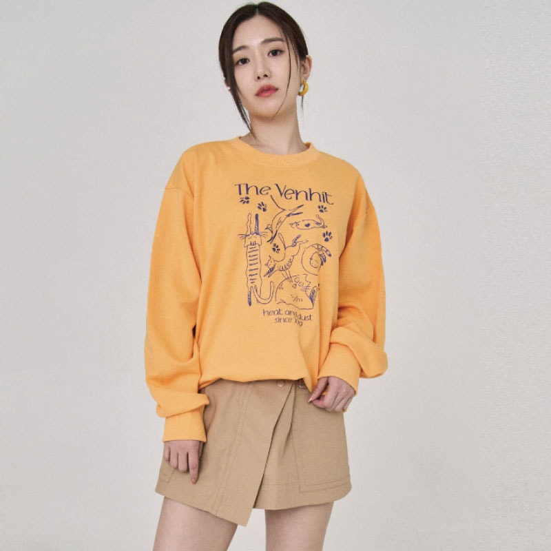 VH Cat Family SWEATSHIRT_B1ベンヒットキャットファミリースウェット