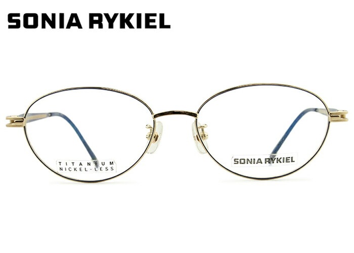 ソニア リキエル SONIA RYKIEL 68-0001 c.1 ブルー/ゴールド 眼鏡 日本製 チタン レディース